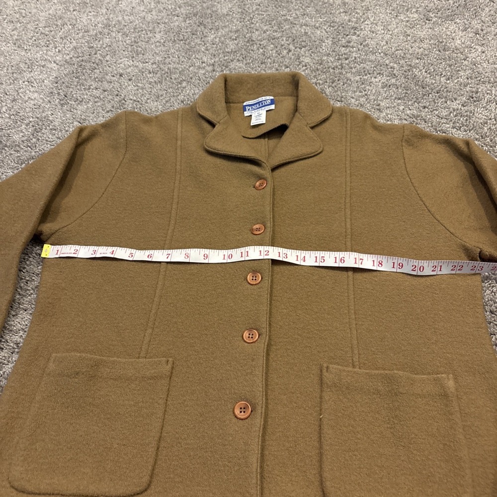 DIY Vintage Pendleton 100% Virgin Wool Women's Size XL Jacket Tan Classic Blazer - Picture 5 of 9